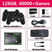 M8 Video Game Console 128G Built-in 40000 Games Wireless Controller TV Game Stick 4K HD Retro Mini Handheld Game Player