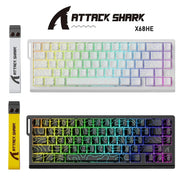 ATTACK SHARK X68HE Magnetic Mechanical Keyboard RGB 8K Low Delay E-Sports Gaming Keyboard 0.01mm RT Accuracy 128K Scan Rate