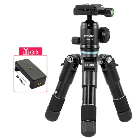 BEXIN More Stable Desktop Mini Tripod Portable Mobile Phone Selfie Live Stand Camera Photography DSLR Desktop Ball Head Tripod