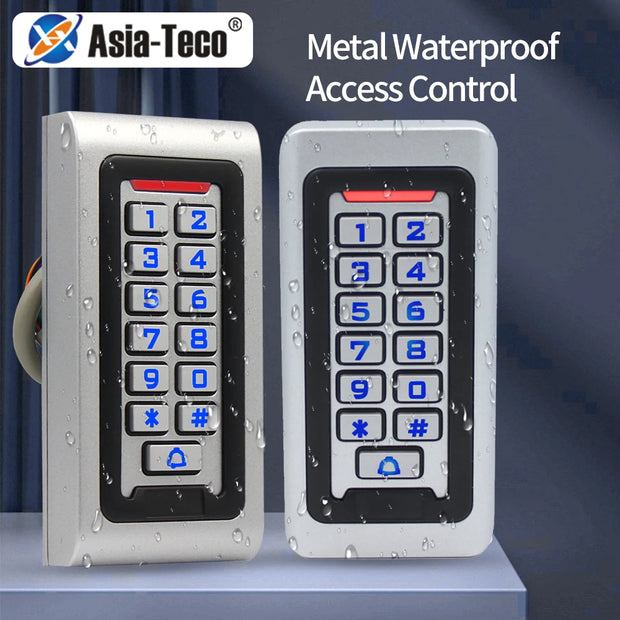 Outdoor RFID Access Controller Zinc Metal Keypad Card Reader IP67 Waterproof 125KHz 10pcs Keyfob for Door Access Control System