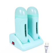 Electric Double Wax Heater Epilator Cartridge Wax Roller Base Roll On Waxing Refillable Hair Removal Machine Depilatory Heater