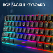 61 Key Match Color RGB Light High Appearance Level Girl Mechanical Feel TPC Line Small Game Wired Keyboard