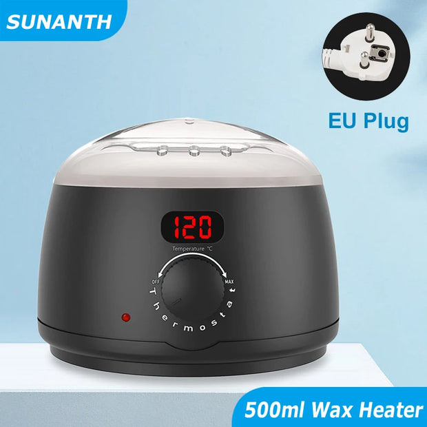 SUNANTH Hair Removal Wax Heater Machine Digital Display Screen Depilatory Hard Wax Melt Warmer Paraffin Waxing Beans Epilator