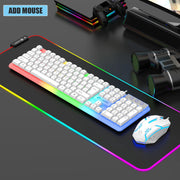 New Illuminated Gaming Keyboard Mouse 2024 USB Mechanical Feel Wired Spherical Keycap Cover With Multiple Color Options