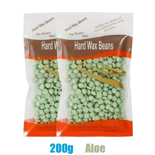 500g/400g/200g Hard Waxing Wax Beans for Hair Removal Hot Film Wax for Wax Heater Machine Depilatory Wax Beads for Whole Body