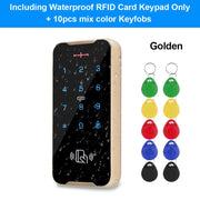 YiToo IP68 Fully Waterproof RFID Access Control Keypad Metal Shell RFID Controller Touch Screen Door Lock Card Reader Outdoor