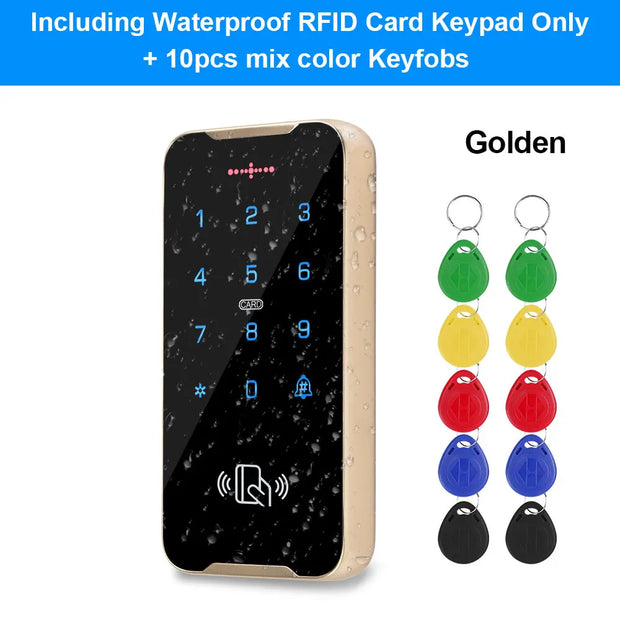 YiToo IP68 Fully Waterproof RFID Access Control Keypad Metal Shell RFID Controller Touch Screen Door Lock Card Reader Outdoor