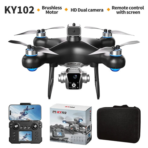 2025 New K102 Screen Controlled Version Drone 4K Camera Brushless Motor Obstacle Avoidance Foldable Quadcopter Dron RC Toys