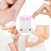 Double Cartridge Wax Depilatory Roller Warmer Heater Waxing Body Hair Removal Machine EU Plug 220V