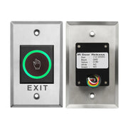 12/24V 5-15cm Distance Adjustable No Touch Exit Button Door Release Switch Infrared Sensor Touchless Metal Button