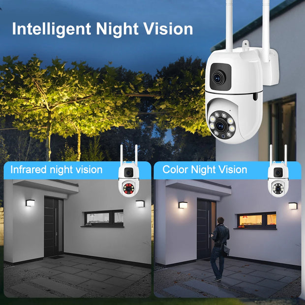 8MP Security Surveillance IP Camera Dual Lens Dual Screen WIFI Cam Outdoor Auto Tracking Two-way Audio HD Night Color Cam YI IOT