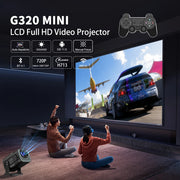 Velec Game Projector HY320 MINI 2IN1 Professional Chip Android Projector With 2 Wireless Game Controllers Built-in 20000+ Games