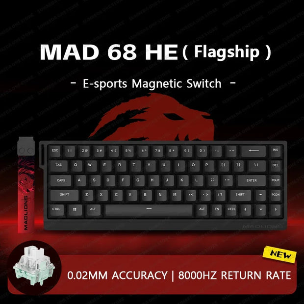 MADLIONS Mad 60he Mad60HE Mad 68HE Mechanical Keyboard Magnetic Switch Wired Hot Swap 8K Polling Rate Customized Gaming keyboard