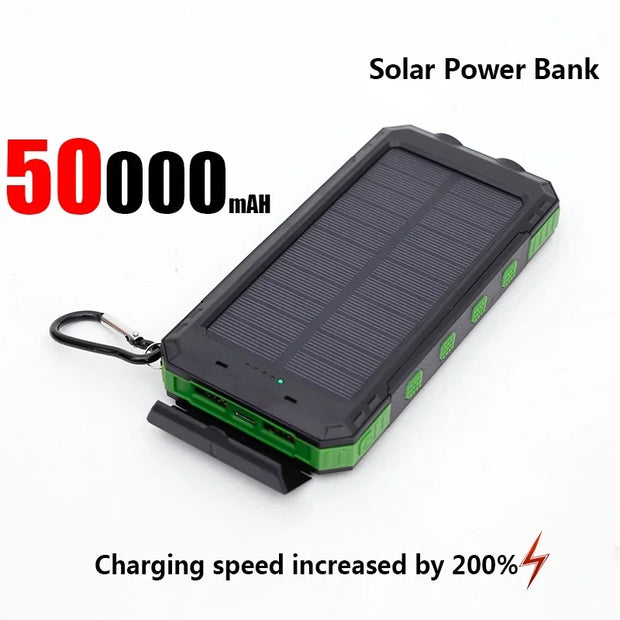 Xiaomi 50000mAh Solar Power Bank Large Capacity Fast Charge Portable USB-A USB-C External Battery For IOS Android Samsung Hot