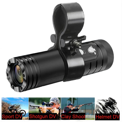 4K Shotgun Camera Outdoor Hunting Camera Anti Shake Sport DV WiFi Motorcycle Bike Helmet Camera Action Cam with Gun Mount Clip