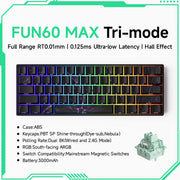 Akko MonsGeek FUN60 Mechanical Keyboard Magnetic Switch 60% Gaming Keyboards Rapid Trigger 0.01mm 8K ARGB HE/TMR Custom Keyboard