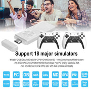 M8 PRO Video Game Console 64GB Built-in 30000+ Games with Two-person Handheld Wireless Controller Children's Game Christmas Gift