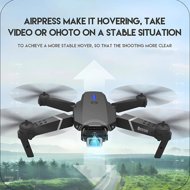 New E88Pro RC Drone 4K Professinal With 1080P Wide Angle HD Camera Foldable Helicopter WIFI FPV Height Hold Gift Toy