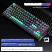 AULA F87Pro Mechanical Keyboard 2.4g/Usb/Bluetooth Tri Mode Wireless 87 Key 5 Layer Silencing Filling Suitable For Gaming+Typing