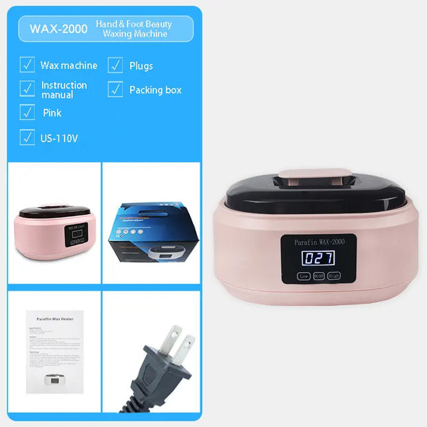 3400ML Wax Bean Heating Pot 200W Wax Therapy Machine Hair Removal For Body Hair Intelligent Temperature Control Wax Melter