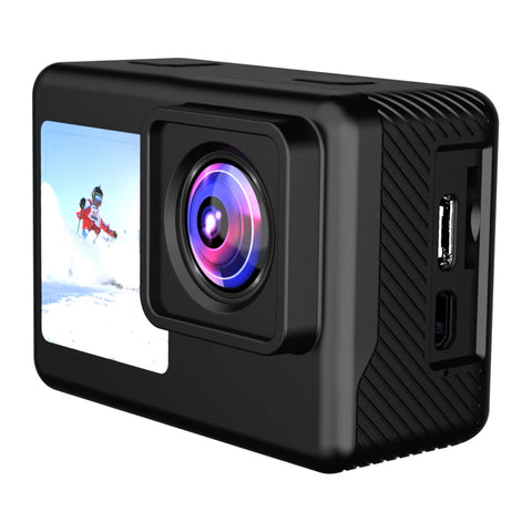 4K UHD 2.0 Inch IPS Screen Video Camera Anti-Shake Bicycle Video Recording Camera 1080P 30FPS Dual Screen Display 120 Wide Angle