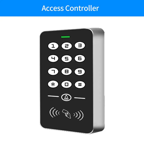 125KHz Standalone Access Control Keypad RFID Keyboard System Waterproof Cover Outdoor Controller EM Card Reader 10pcs Keyfobs