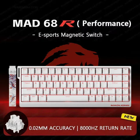 MADLIONS Mad 60he Mad60HE Mad 68HE Mechanical Keyboard Magnetic Switch Wired Hot Swap 8K Polling Rate Customized Gaming keyboard