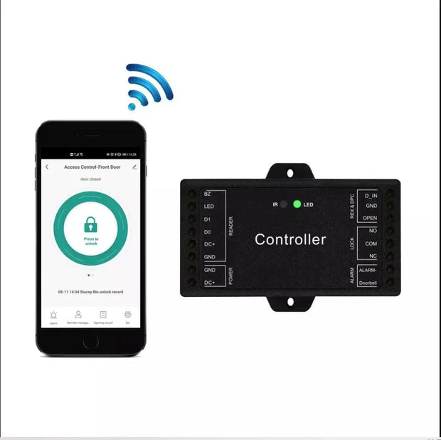 DC 12V Tuya Wifi Remote Control Sboard Mini Size Single Door Access Control Board controller Wiegand 26~44 bits Input 1000 User