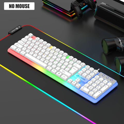 New Illuminated Gaming Keyboard Mouse 2024 USB Mechanical Feel Wired Spherical Keycap Cover With Multiple Color Options