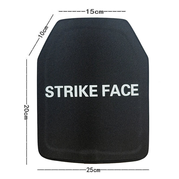 NIJ III UHMW-PE Bulletproof Plate 25x30cm 25mm Thick 1.6kg Lightweight Body Armor Panel