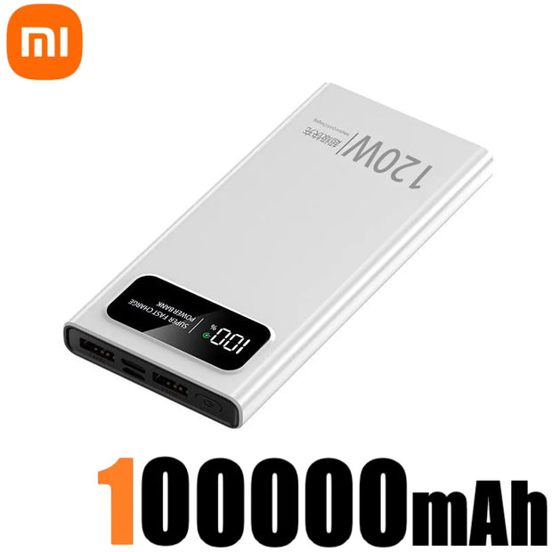 Xiaomi 200000mAh Power Bank 120W Super Fast Charger Portable External Battery Large Capacity Mobile Power for iPhone Samsung New