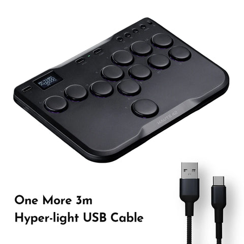 Haute42 Cosmox Mini Arcade Joystick Hitbox Controller Keyboard Leverless Hitbox Fightstick For Ps4 /PS5/Switch Arcade Stick PC