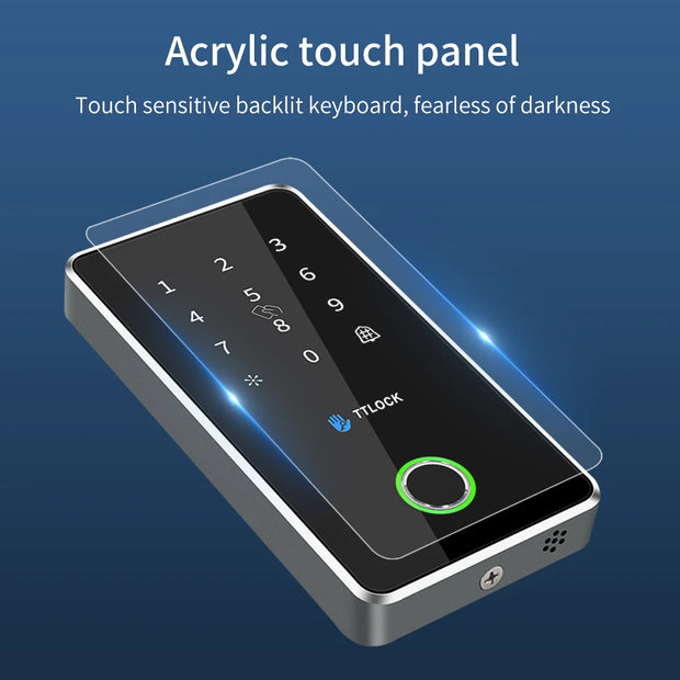 TTLOCK App Smart Lock Access Control Keypad Metal Reader Outdoor Fingerprint NFC Bluetooth Rfid Passcode Card Ip67 Waterproof