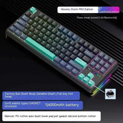 Aula F87 Pro Wireless Gasket Mechanical Keyboard 87 Keys Compact TKL Tri-Mode BT/2.4G/Tpye-C RGB Gaming Keyboard Hot Swappable