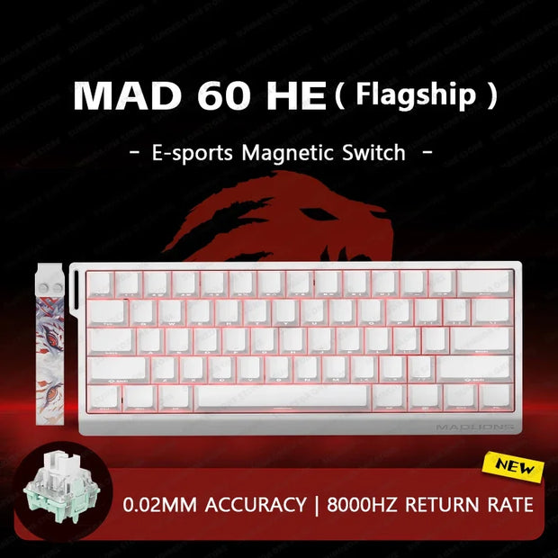 MADLIONS Mad 60he Mad60HE Mad 68HE Mechanical Keyboard Magnetic Switch Wired Hot Swap 8K Polling Rate Customized Gaming keyboard