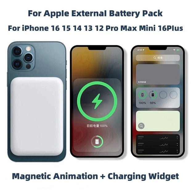 Magnetic Power Bank For Apple External Auxiliary Battery Portable Wireless Charger for iPhone MagSafe Power Bank Backup Battery