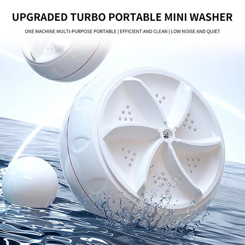 60W USB Portable Washing Machine Rotating Turbo Ultrasonic Dishwasher Fruit Mini Washing Machine For Clothes Home Kitchen Travel