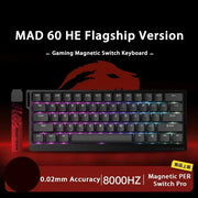 MADLIONS MAD 60/68 HE Mechanical Keyboard Magnetic Switch Rapid Trigger 8K RGB Gaming Keyboard Valorant Gamer PC Accessories