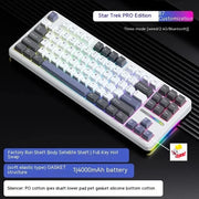 AULA F87Pro Mechanical Keyboard 2.4g/Usb/Bluetooth Tri Mode Wireless 87 Key 5 Layer Silencing Filling Suitable For Gaming+Typing