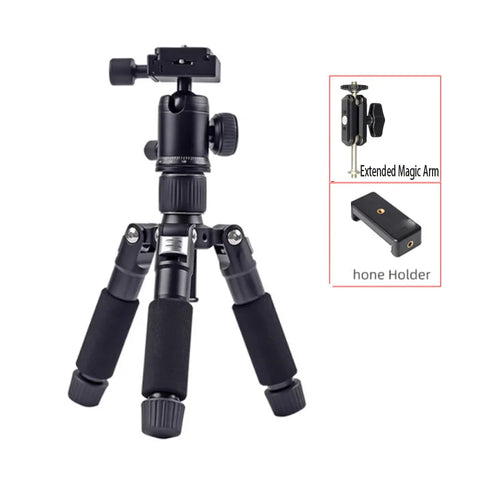 Portable Tripode Lightweight Travel Stand Tabletop Video Mini Tripod with 360 Degree Ball Head for Camera DSLR SLR