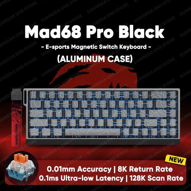 MADLIONS Mad 60he Mad60HE Mad 68HE Mechanical Keyboard Magnetic Switch Wired Hot Swap 8K Polling Rate Customized Gaming keyboard