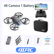 V8 New Mini Drone 4k profession HD 1080P Wide Angle Camera WiFi FPV RC Dron Height Keep Drones Helicopter Kids Toys 4DRC