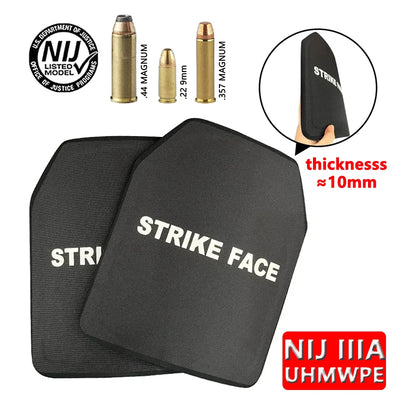 NIJ IIIA Bulletproof Plate UHMWPE Lightweight Tactical Vest For Body Armour Puncture Resistant Cut Resistant Safety Bulletproof