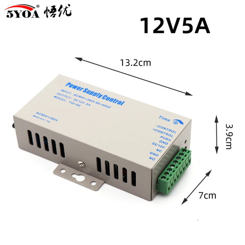 Access Control Power Supplier Transformer DC 12V 3A Door system Switch AC 110~240V Delay time max 15s High Quality Control