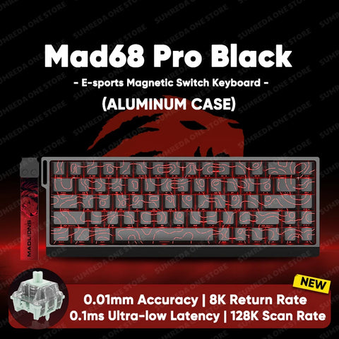 MADLIONS Mad 60he Mad60HE Mad 68HE Mechanical Keyboard Magnetic Switch Wired Hot Swap 8K Polling Rate Customized Gaming keyboard