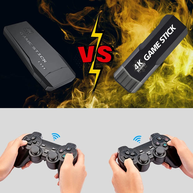 GD10 Retro Video Game Console 4K HD Output Game Stick Emuelec 4.3 System 2.4G Wireless Controllers 3D PSP/PS1 40Simulators Games