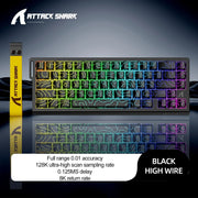 ATTACK SHARK X68HE Gaming Magnetic Keyboard Mechanical Wired 0.01mm Rapid Trigg 8K Hz SOCD/Rs 0.125ms 128K Sampling Rate