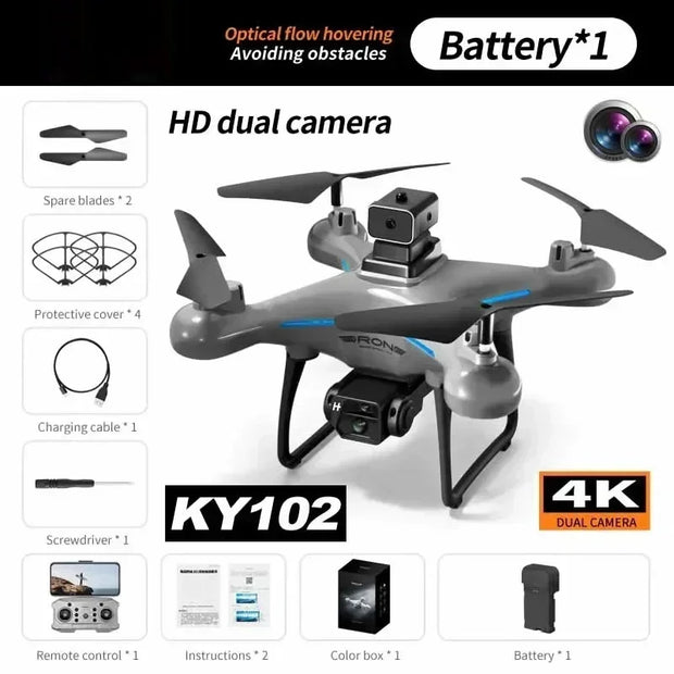 For Xiaomi KY102 Drone 8K Professional HD Dual Camera Aerial Photography Obstacle Avoidance Optical Four-Axis RC Aerocraft Toy