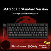 MADLIONS MAD 60/68 HE Mechanical Keyboard Magnetic Switch Rapid Trigger 8K RGB Gaming Keyboard Valorant Gamer PC Accessories