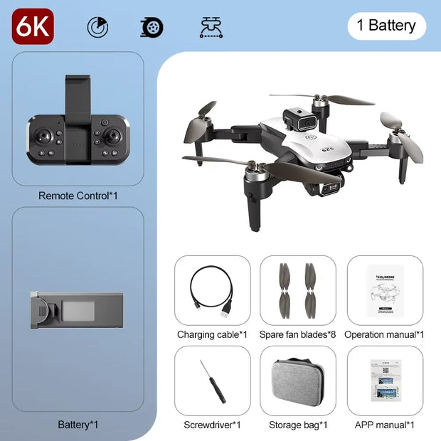 S2S Drone 8K Professional Aerial Photography HD Dual Camera Brushless Motor Obstacle Avoidance Foldable Quadcopter Childrens Toy